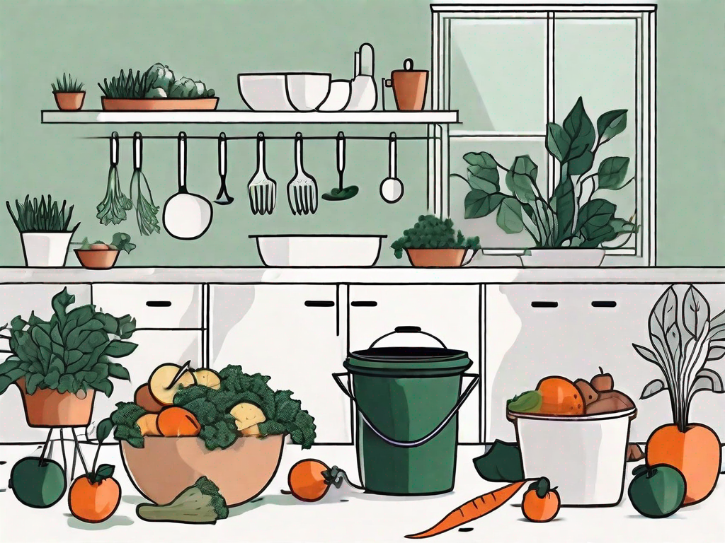 How do composting systems work within a kitchen setting?