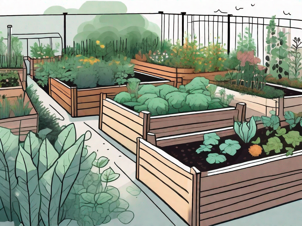 How do raised beds contribute to a sustainable garden?