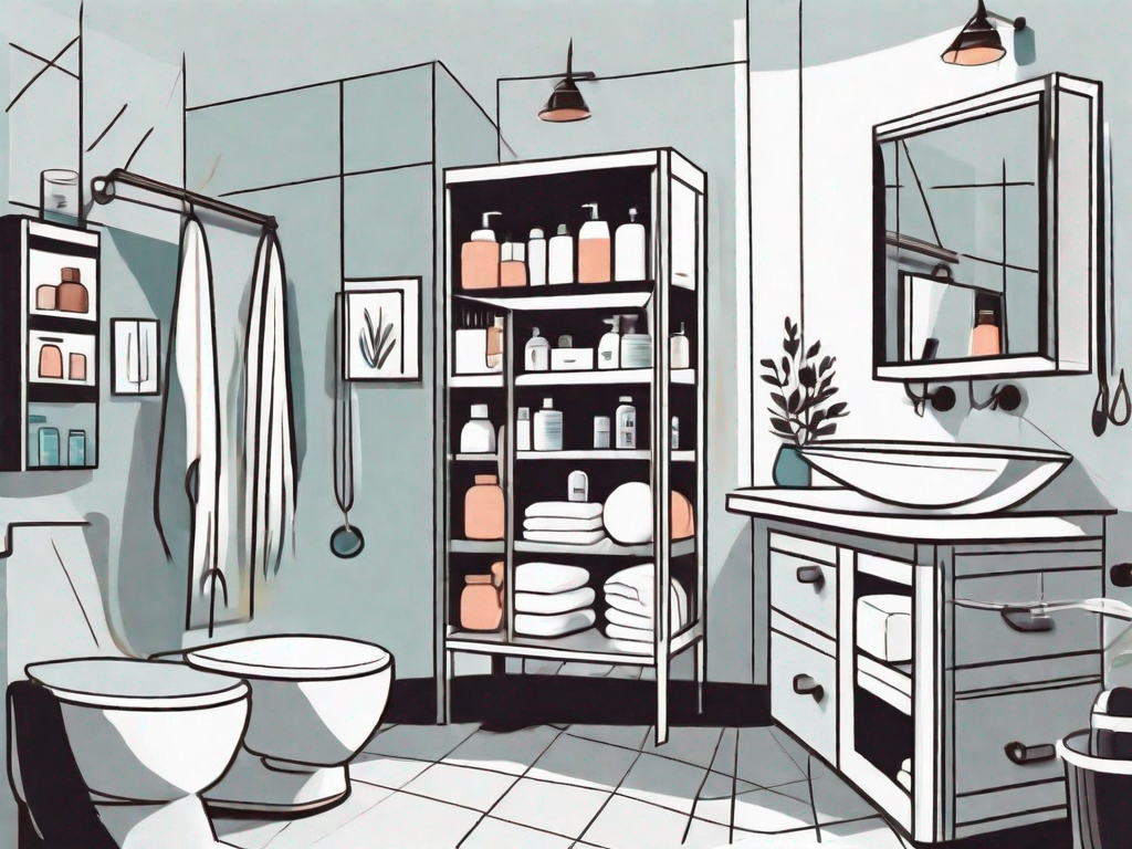 How can I organize a small bathroom effectively?